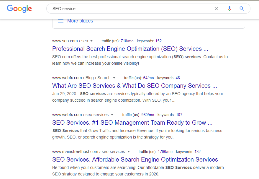 example-when-you-search-SEO-service-on-google